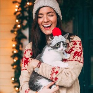 SOLD OUT Kiel James Patrick McAllister Knit Christmas Holiday Sweater Reindeer